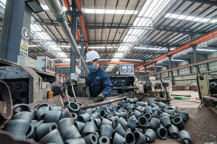 三清山网架配件-锥头加工车间